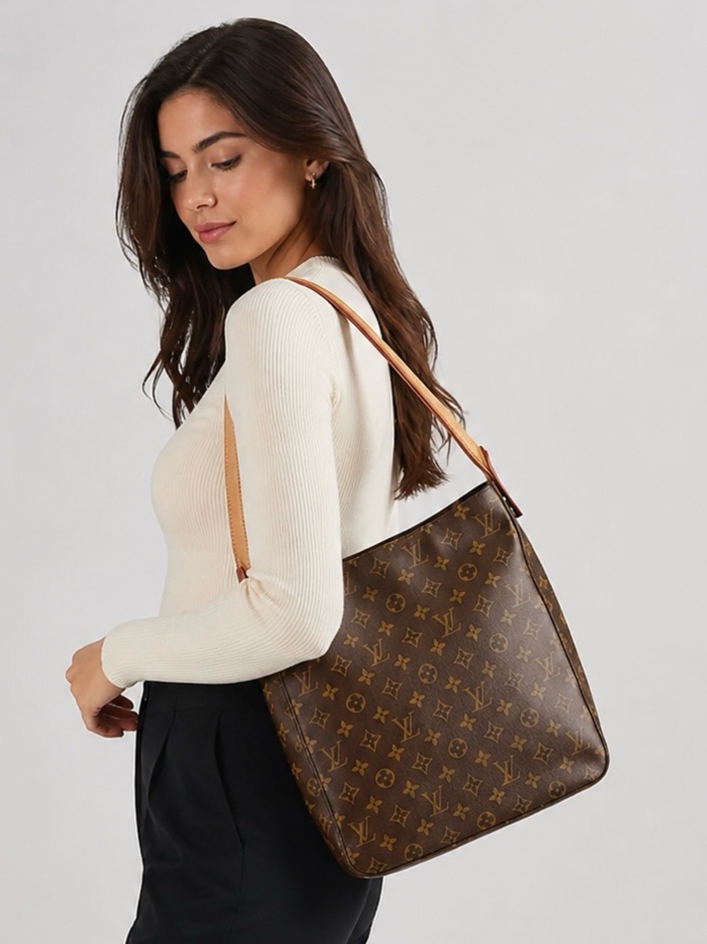 Louis Vuitton Monogram Looping GM Shoulder Bag –W/ Dust bag & COA